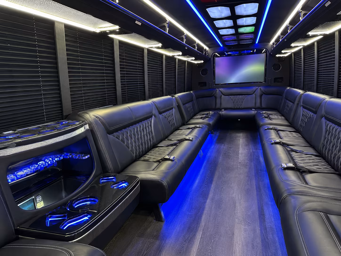 richmond 20 passenger party bus inside