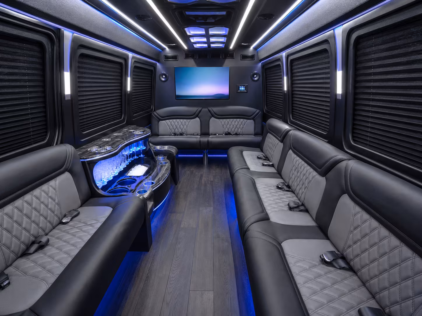 richmond 20 passenger party bus interior
