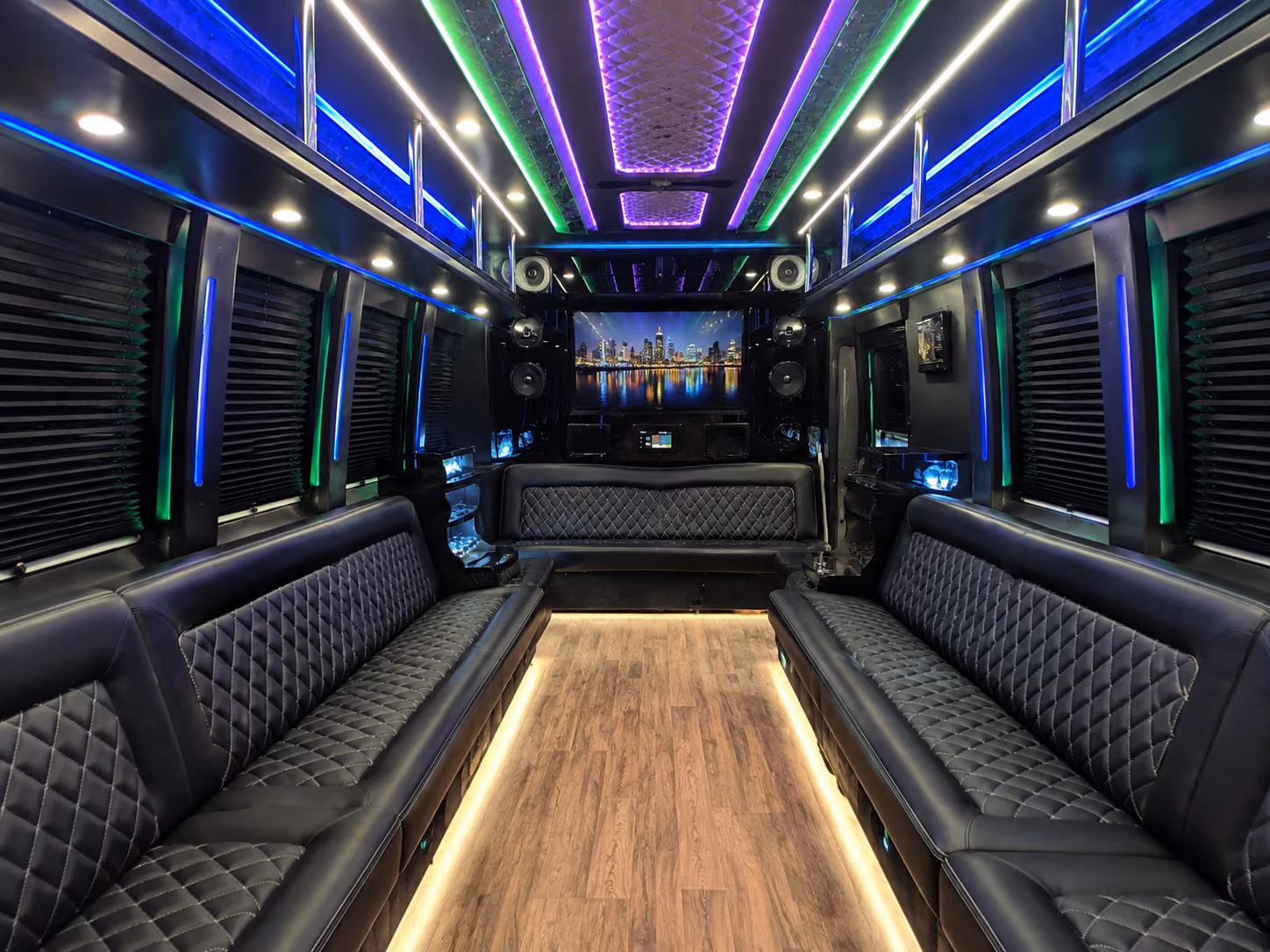 richmond 25 passenger party bus interior