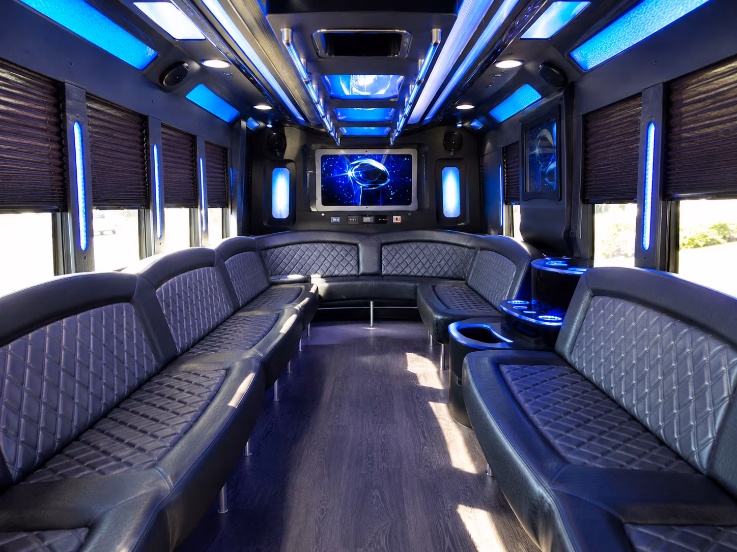 richmond 28 passenger party bus inside