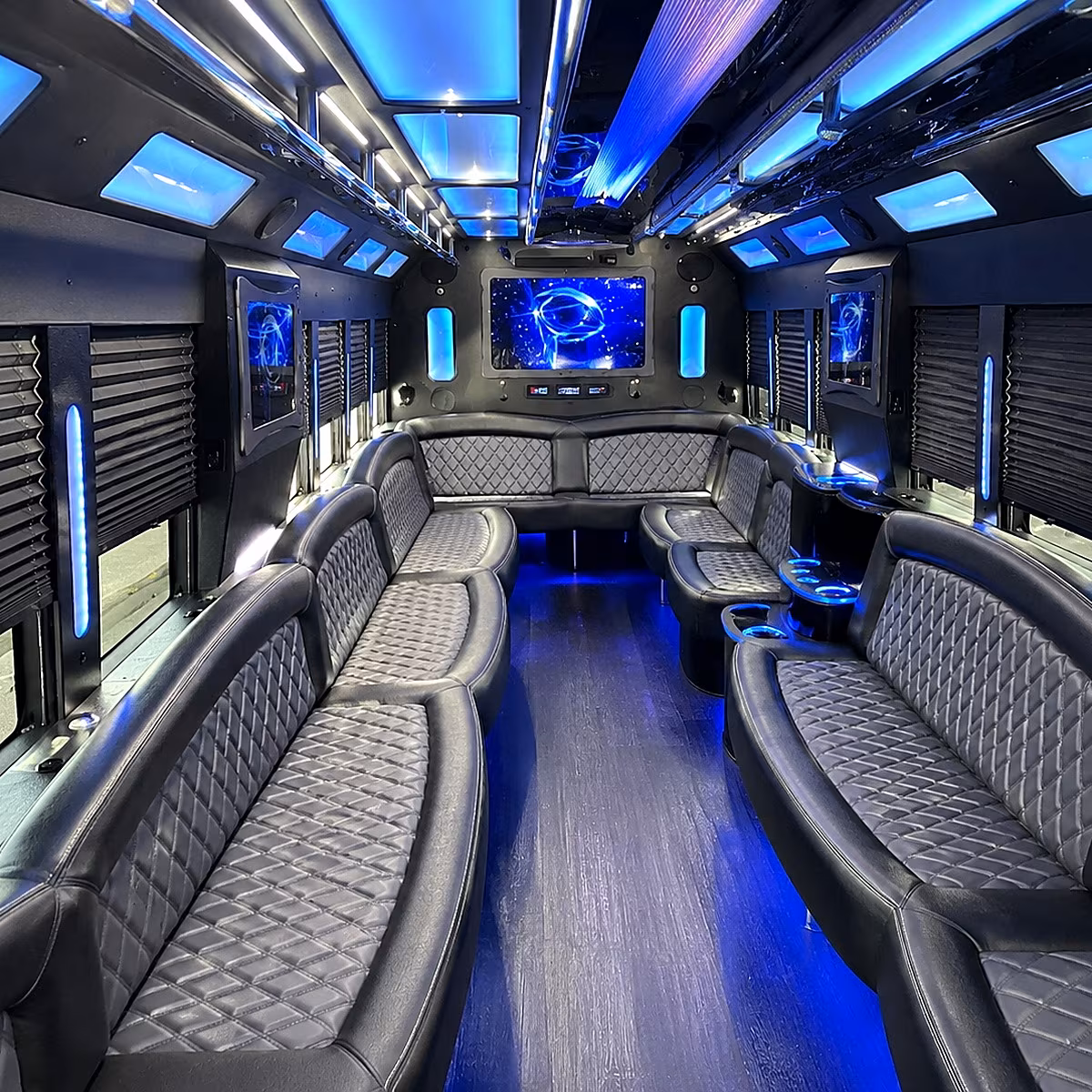 richmond 50 passenger party bus interior