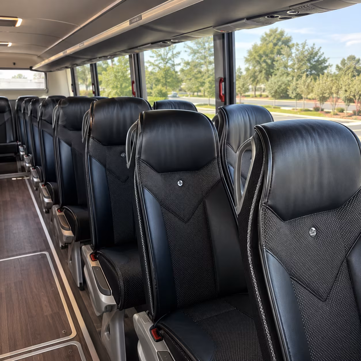 richmond charter bus rental interior